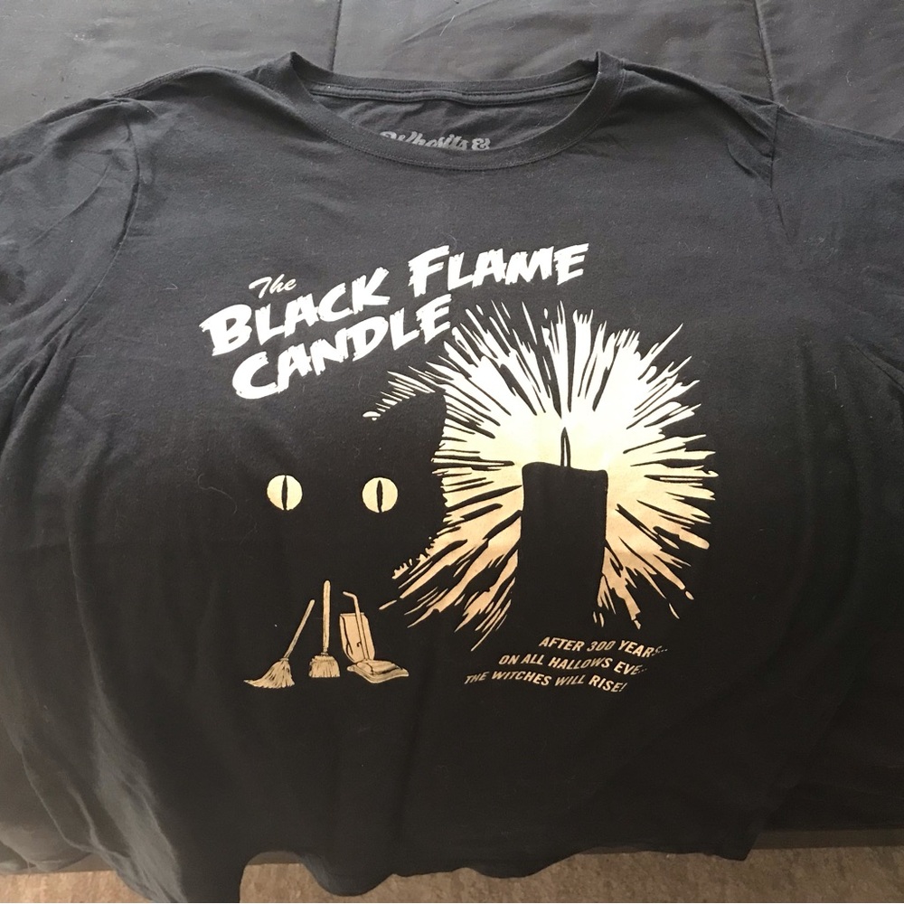 Hocus Pocus Black Flame Candle Graphic T-Shirt